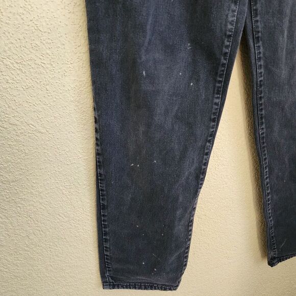 Vintage Versace Jeans Couture Jeans Womens Straight Leg Distressed Black  Defect - Picture 4 of 11